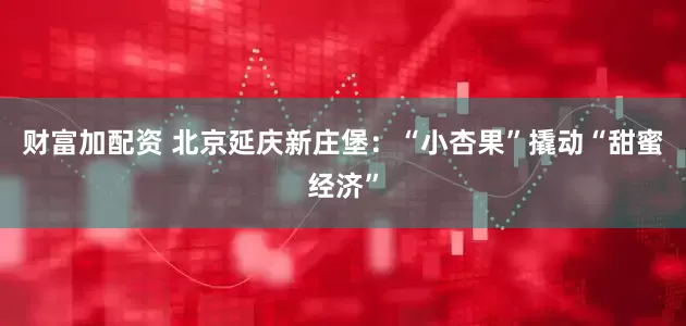 财富加配资 北京延庆新庄堡：“小杏果”撬动“甜蜜经济”