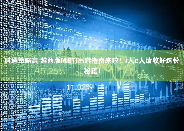 财通策略赢 越西版MBTI出游指南来啦！i人e人请收好这份秘籍！